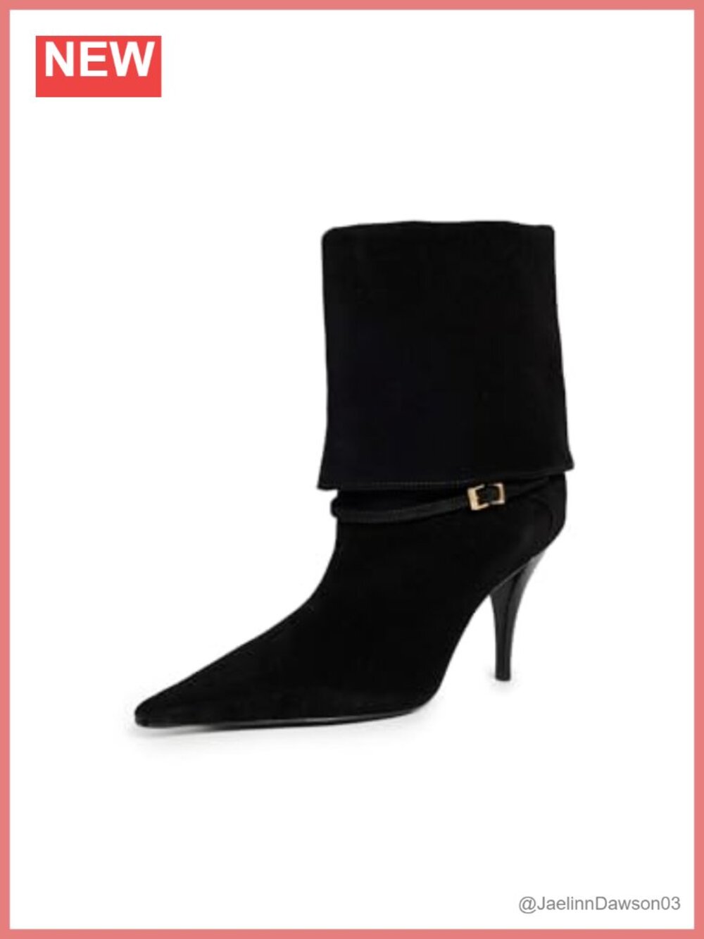 Suede Ankle Boots Pointed Toe Stiletto Heel Pull On Leather Sole
